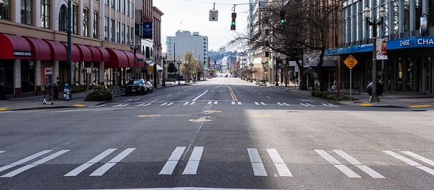 Empty streets during lockdown